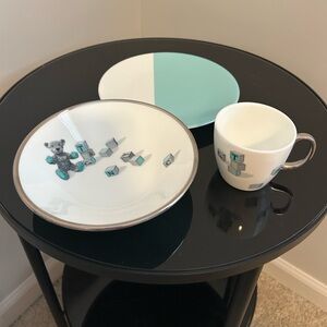Tiffany & Co. Bear and Block 3 Piece China Set (New in Box)